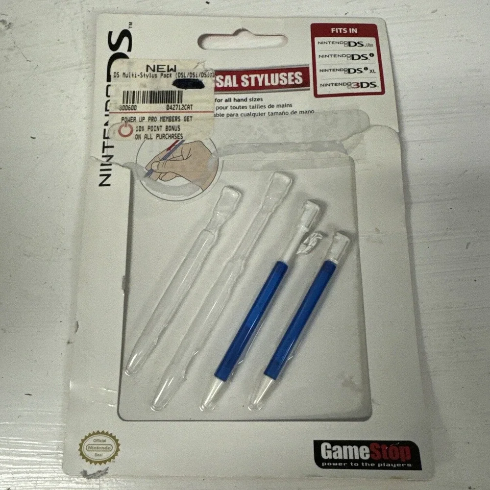 (2) Blue Stylus pen for‎ the Nintendo DS System Console In Open Package